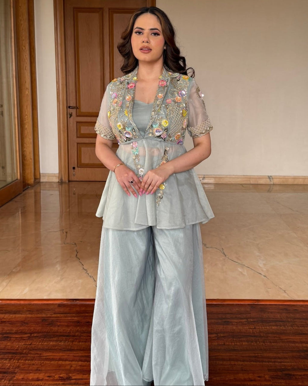 Celeste Bloom Peplum Co-ord Set