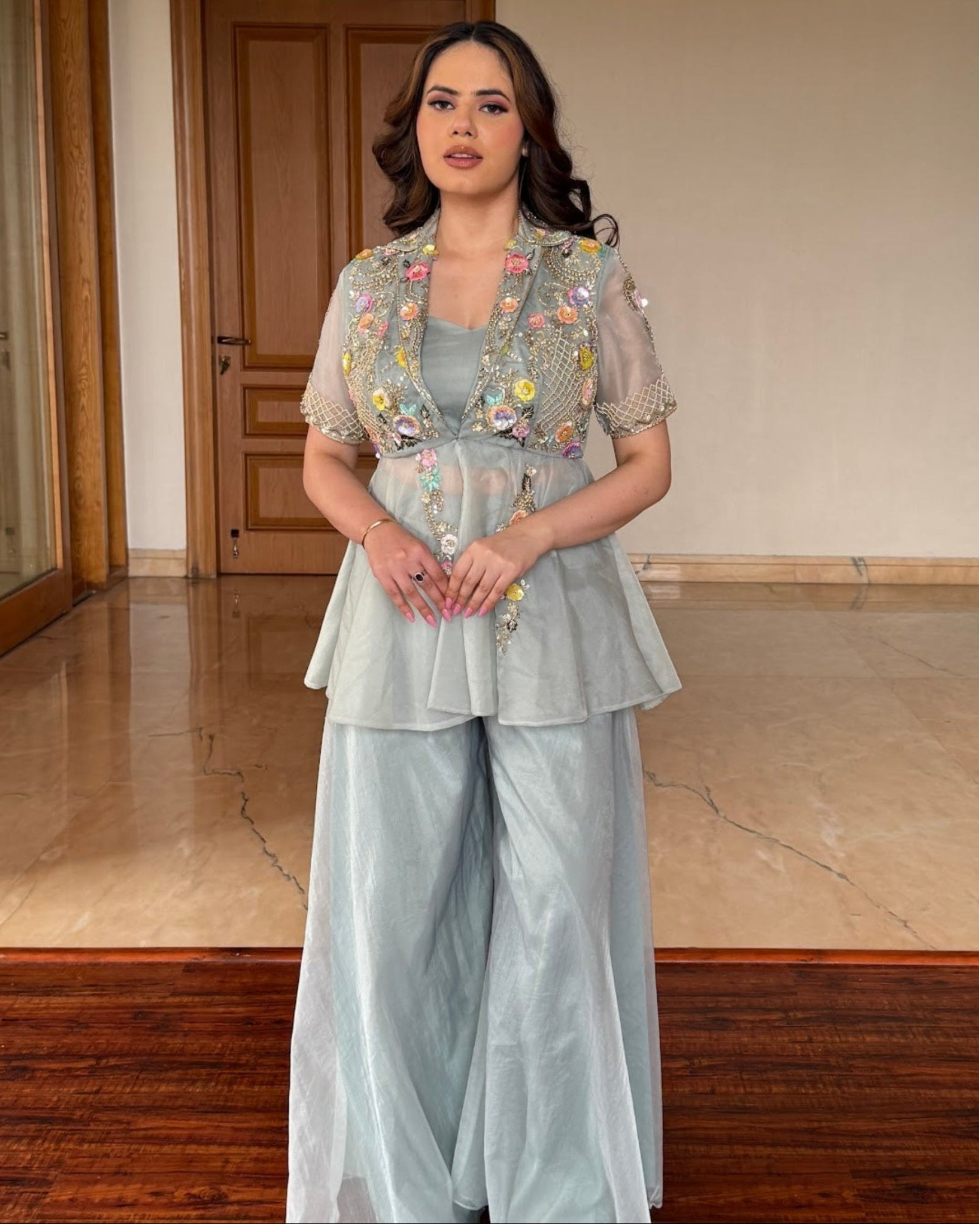 Celeste Bloom Peplum Co-ord Set