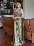 &nbsp;Antique GREEN Gold Gown
